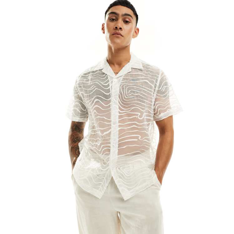 Camisa organza blanca clearance