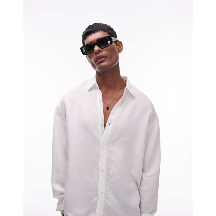 Camisa blanca holgada outlet