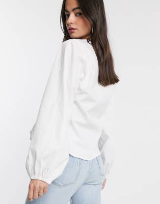camisa blanca de mango