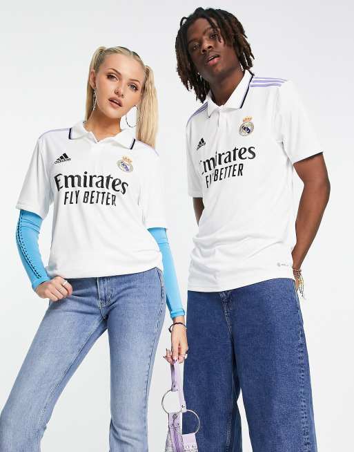 adidas Conjunto Real Madrid 22/23 Primera Equipación blanco equipación  fútbol niño