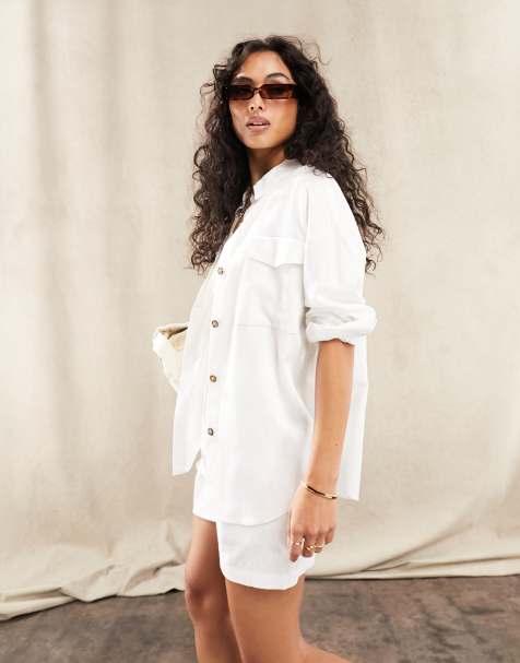 Asos camisa store blanca mujer