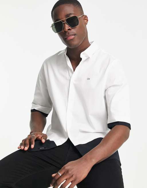 Camisa blanca hot sale calvin klein