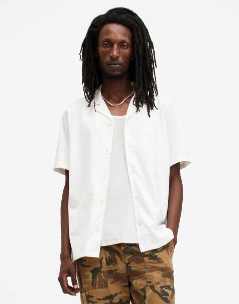 Camisa blanco acantilado de manga corta Hudson de AllSaints - view 1