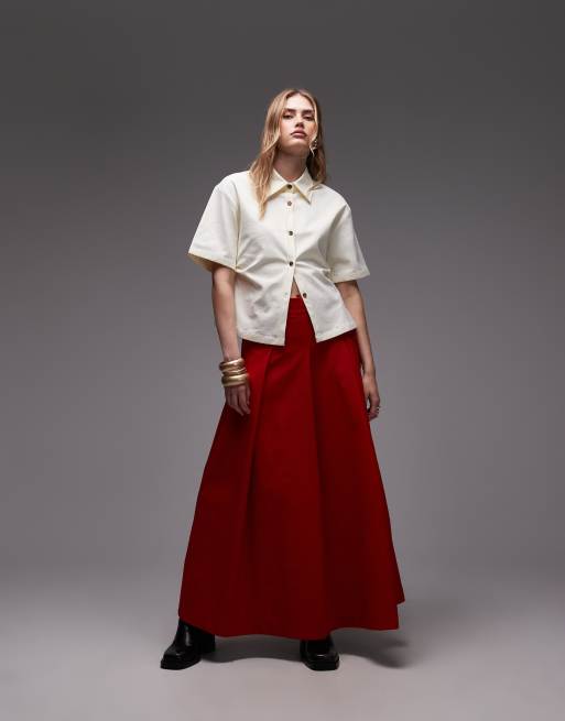 Camisa blanco marfil con mangas murciélago y cintura ceñida de ASOS DESIGN, 2 de 4