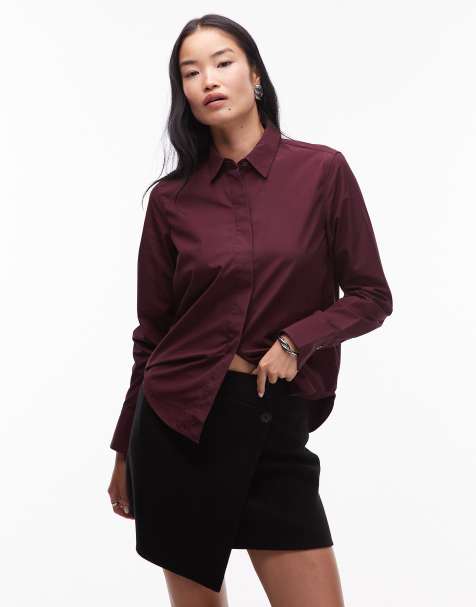 Camisa burdeos con puños anchos de ARKET - view 1