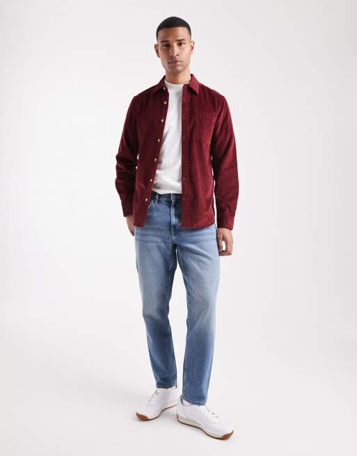 Camisa burdeos de pana de New Look, 2 de 5