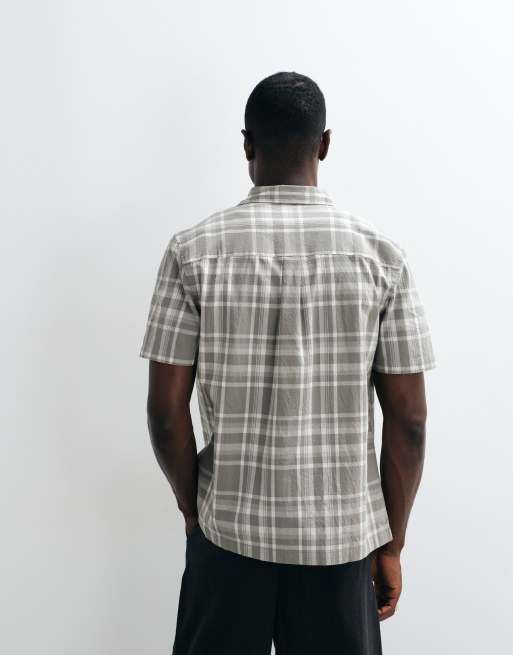 Camisa caqui a cuadros de corte estándar de ASOS DESIGN, 5 de 5