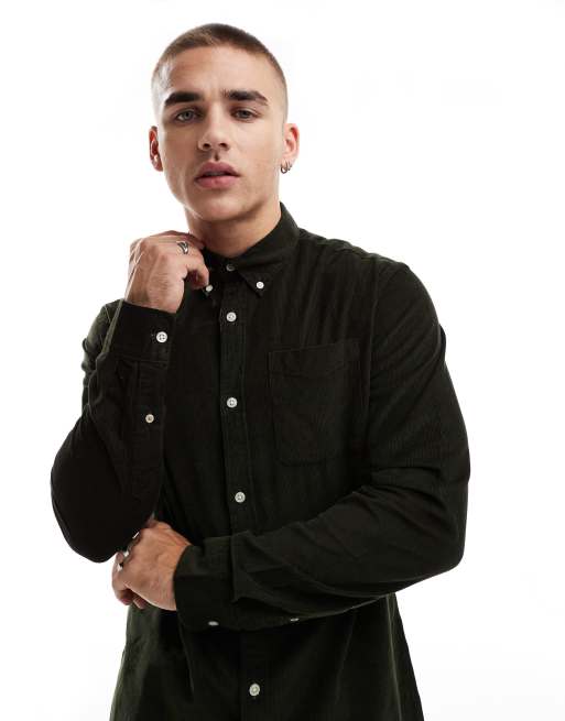 Camisa caqui de pana de Jack & Jones