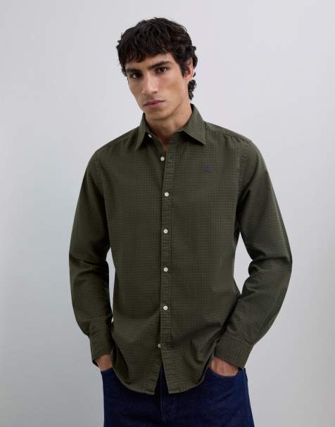 Camisa caqui oscuro a cuadros Country K de Scalpers - view 1