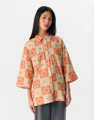 Camisa color crema de Object