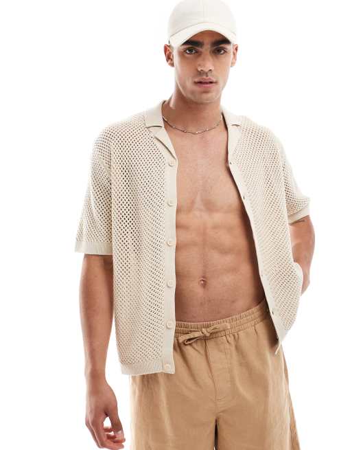 Camisa color crema de punto de COLLUSION