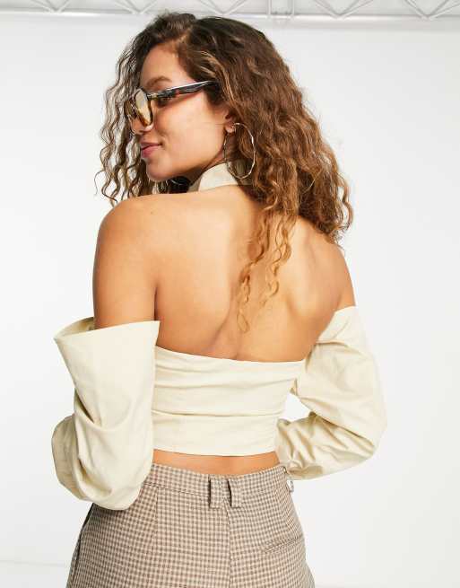 Camisa cuello halter sales
