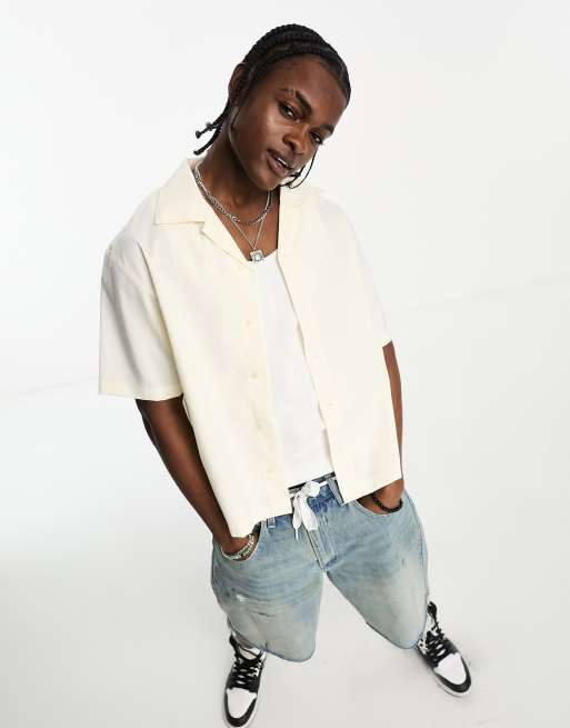 Camisa color marfil con estampado integral de logo Statement de Jordan