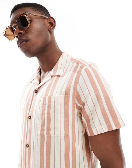 Camisa color piedra a rayas de tejido efecto lino de New Look (parte de un conjunto), 4 de 4