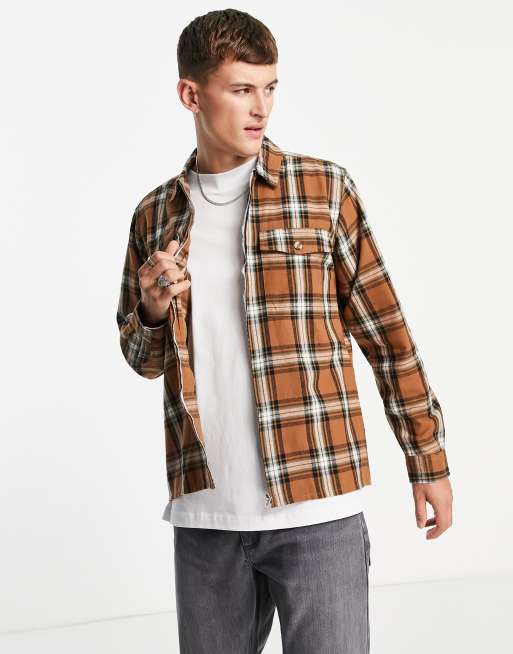 Camisa color teja a cuadros de Another Influence
