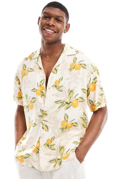 Camisa con cuello de solapas y estampado de limones de Jack & Jones - view 1