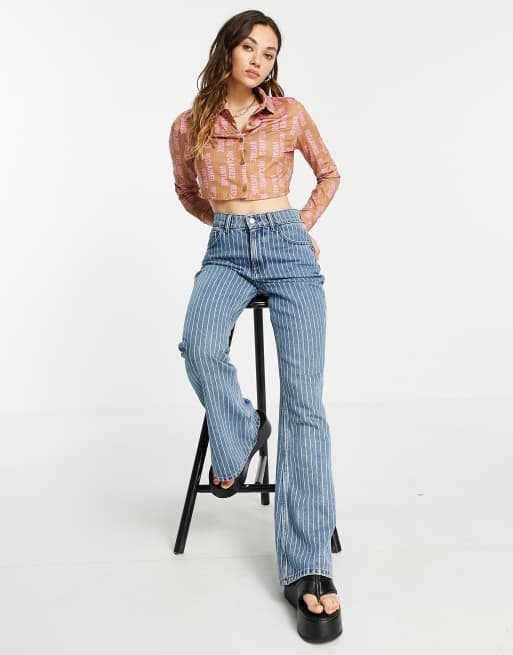 Camisa con estampado de monograma de punto de Reclaimed Vintage Inspired (parte de un conjunto), 4 de 4