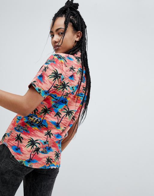 Camisa con estampado tropical de Vans ASOS