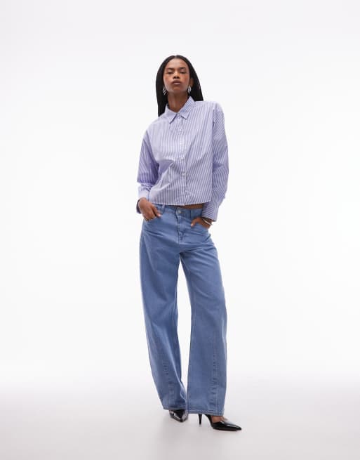 Camisa corta azul a rayas con adornos en toda la prenda Harlie de Levi's, 2 de 4