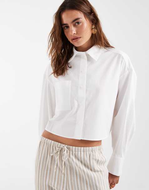 Camisa corta blanca de corte cuadrado de & Other Stories - view 1