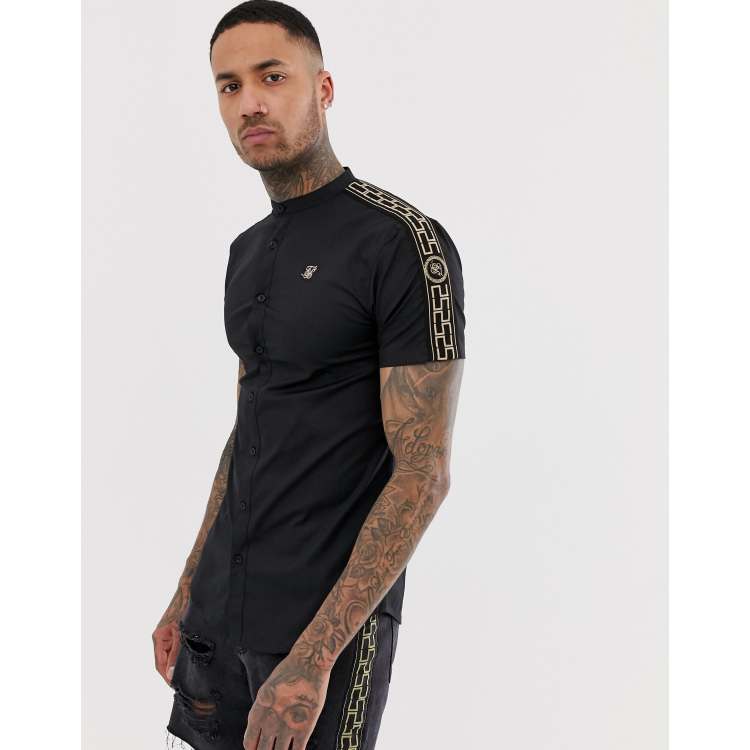 Camiseta siksilk negra y dorada sales