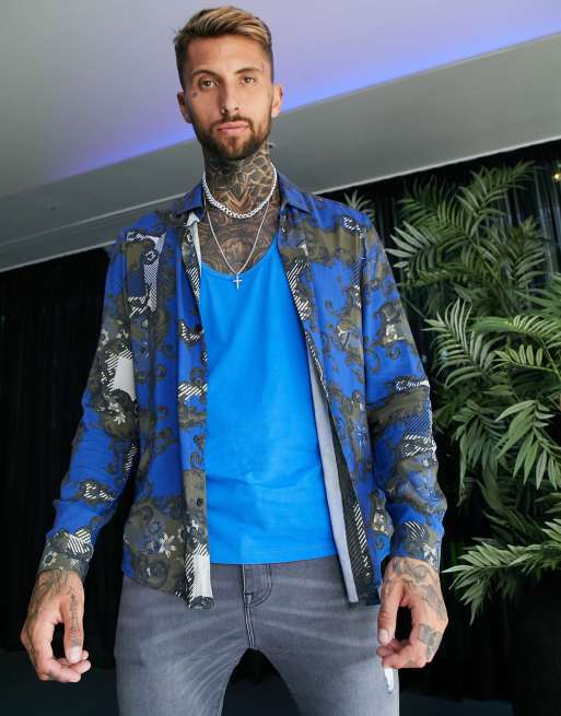 Camisa color azul on sale electrico
