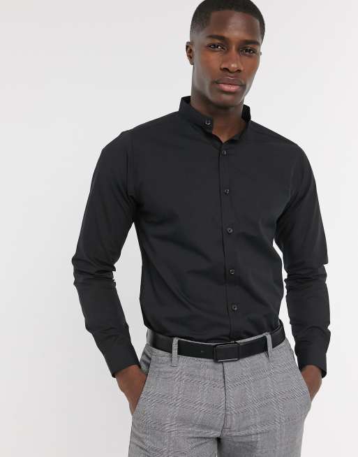 Camisa de corte slim con cuello henley de Bolongaro Trevor