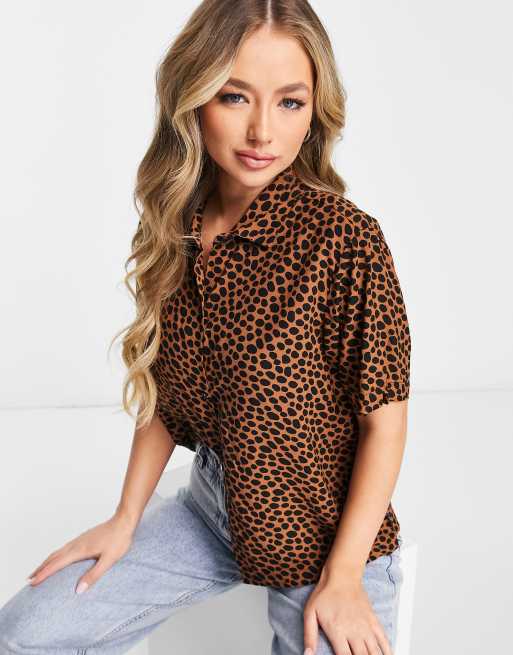 Animal Print Camiseta Vans Mujer Leopardo Vans LEOPARD PALM