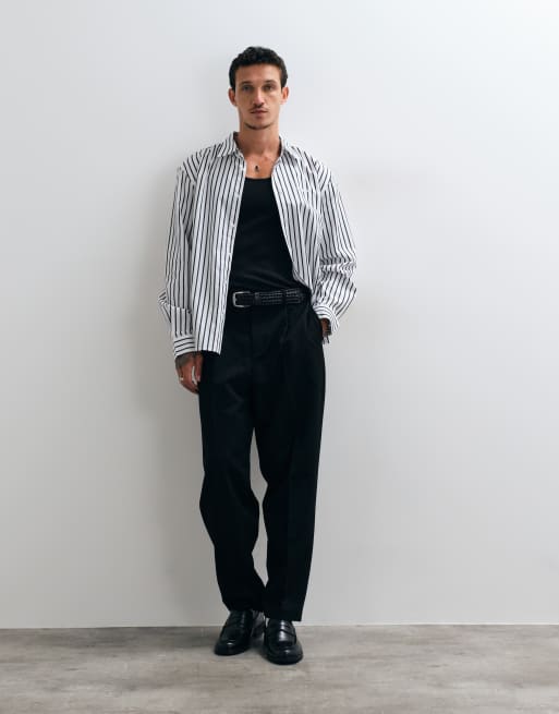 Camisa de manga larga a rayas blancas y negras, 2 de 5