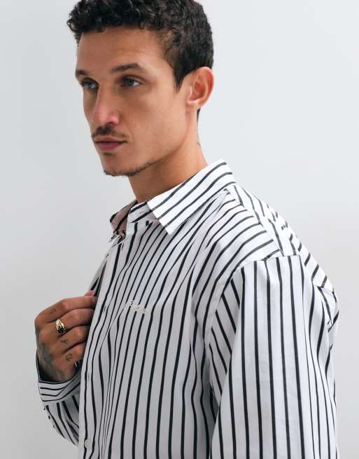 Camisa de manga larga a rayas blancas y negras, 5 de 5