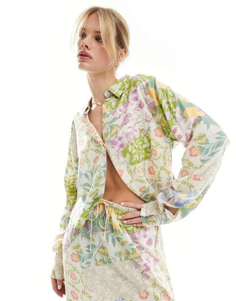 Camisa de manga larga con estampado floral variado de ASOS DESIGN (parte de un conjunto) - view 1