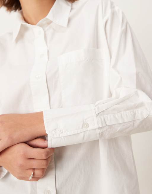 Camisa de popelina blanca de New Look, 4 de 4