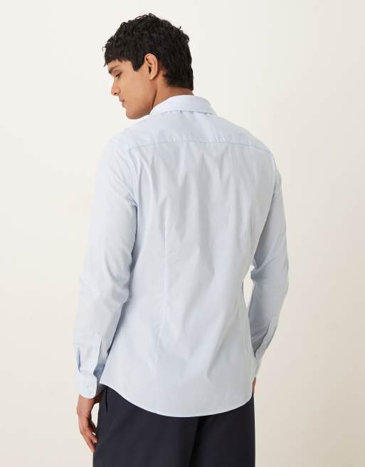 Camisa de vestir azul claro de corte slim fácil de planchar de ASOS DESIGN, 3 de 5