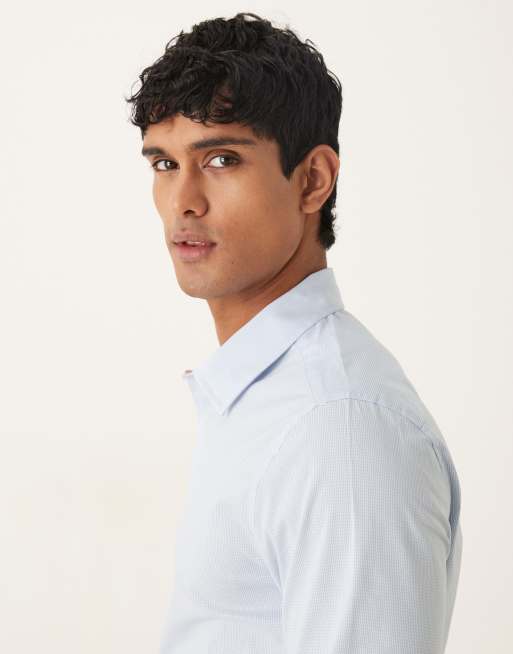 Camisa de vestir azul claro de corte slim fácil de planchar de ASOS DESIGN, 4 de 5