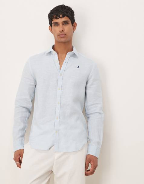 Camisa de vestir azul claro de lino de Scalpers - view 1