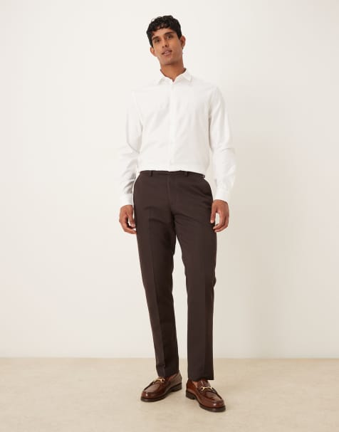 Camisa de vestir blanca de corte estándar de sarga fácil de planchar de ASOS DESIGN - view 1