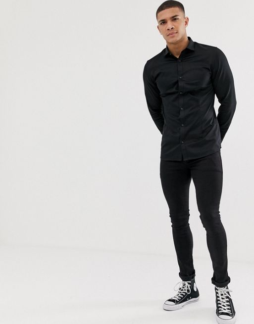Jack & Jones JJEJACK SLIM FIT - Camisa - black/negro 