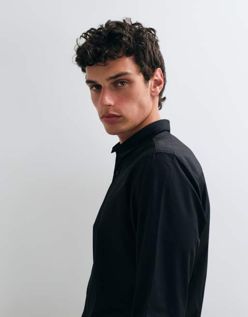 Camisa de vestir negra de corte slim de Jack & Jones, 2 de 5