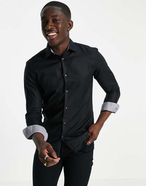 Camisa de vestir negra de corte slim fácil de planchar de Selected - view 1