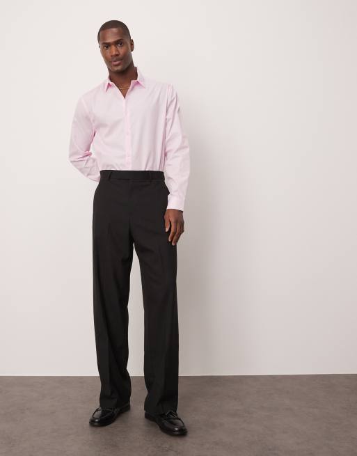 Camisa de vestir rosa claro de corte estándar de popelina fácil de planchar de ASOS DESIGN, 4 de 4