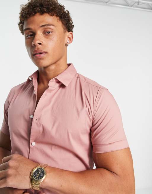 Camisa entallada rosa de ASOS DESIGN, 4 de 4