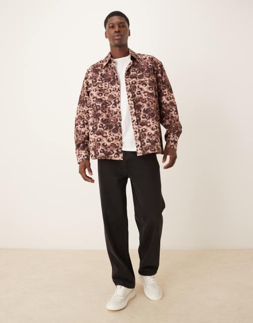 Camisa extragrande con estampado de leopardo y detalle de bolsillo de sarga gruesa de ASOS DESIGN, 2 de 5