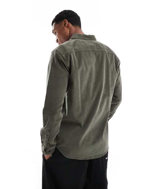 Camisa gris carbón de pana de ONLY & SONS - view 1