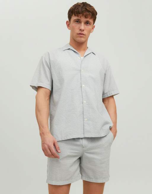 Camisa gris de manga corta Palma de Jack & Jones