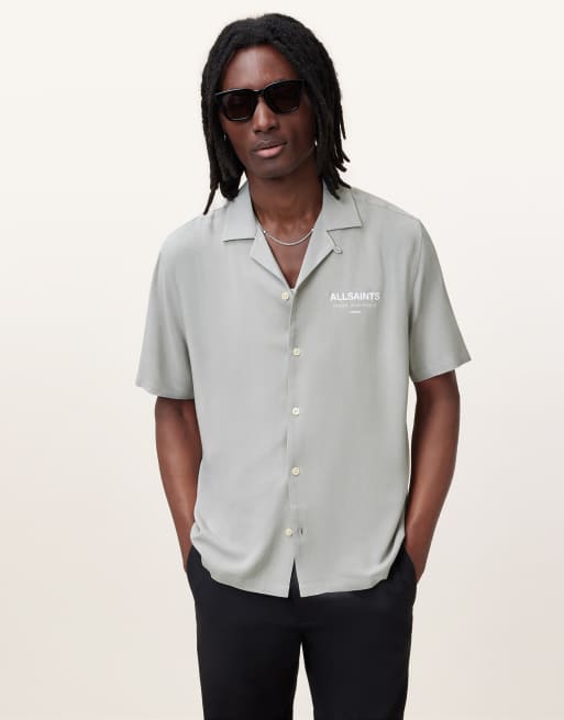 Camisa gris de manga corta Underground de AllSaints ASOS