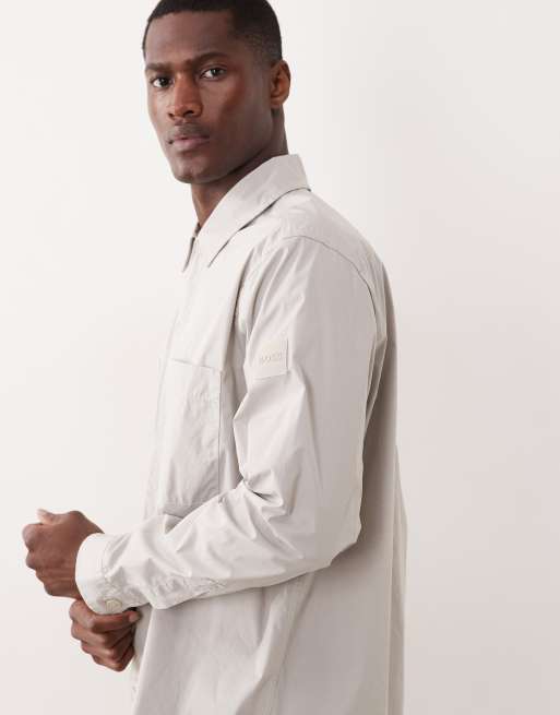Camisa gris de manga larga con botones de HUGO Boss, 2 de 5