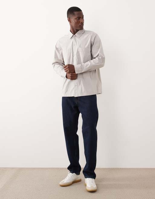 Camisa gris de manga larga con botones de HUGO Boss, 4 de 5