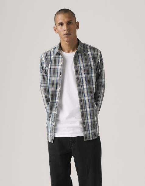 Camisa gris pómez multicolor de corte estándar con bolsillo Sunset de Levi's - view 1