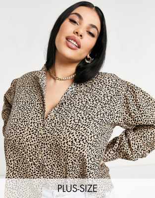 Camisa holgada con estampado de dálmata de Wednesday's Girl Curve