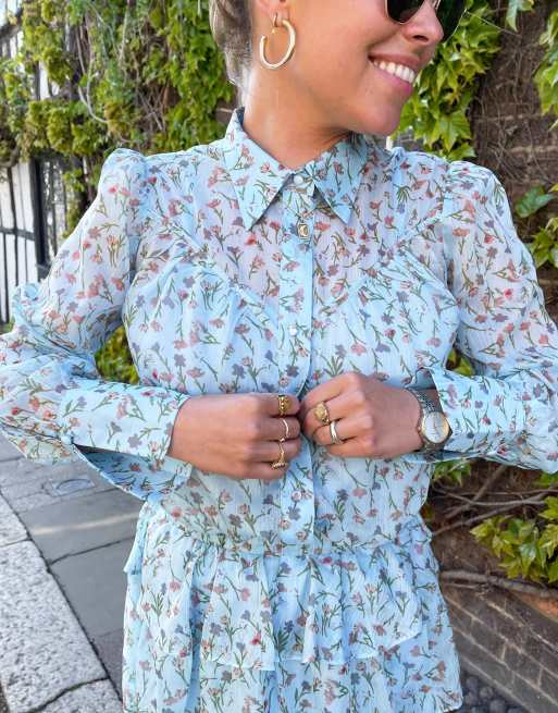 Camisa holgada con estampado de florecitas de Labelrail x Collyer Twins (parte de un conjunto), 3 de 4